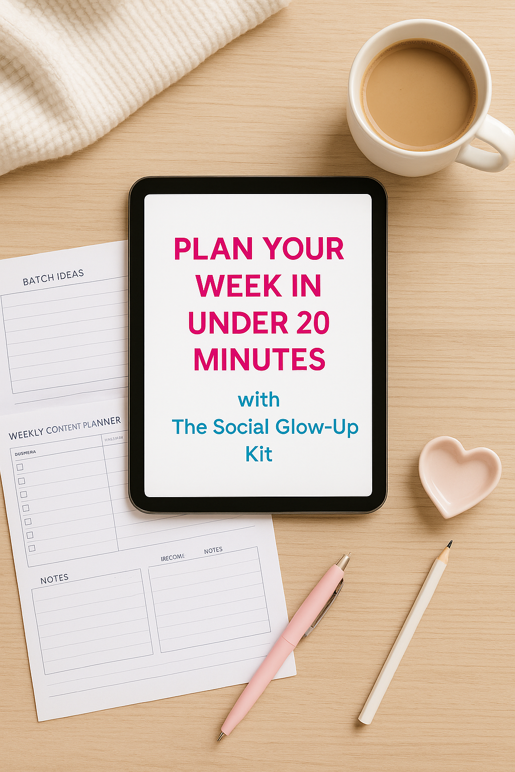 Plan Your Week in Under 20 Minutes with the Social Glow-Up Kit